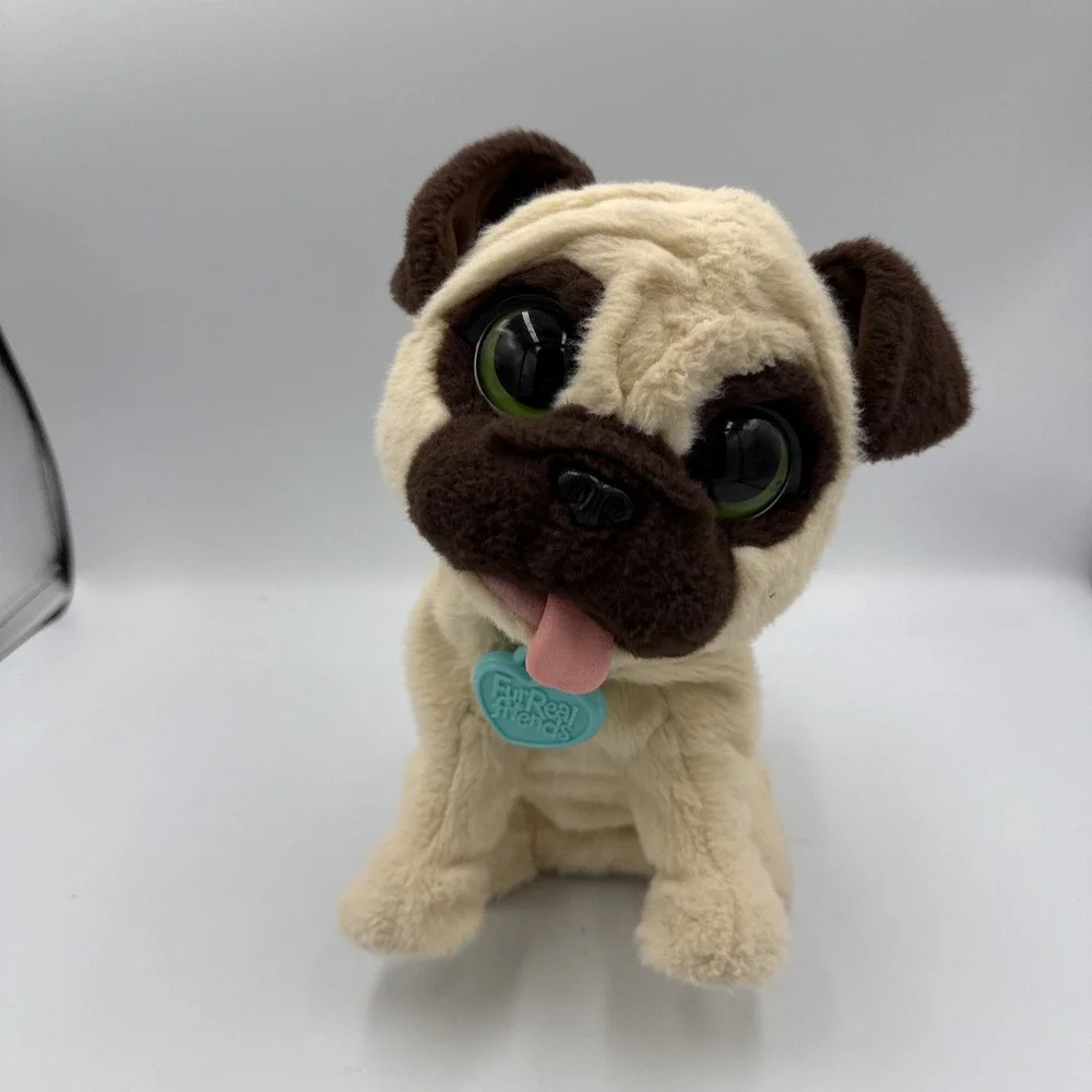 FurReal Friends JJ My Jumpin' Pug Puppy Dog Interactive Toy Robot TESTED Works!